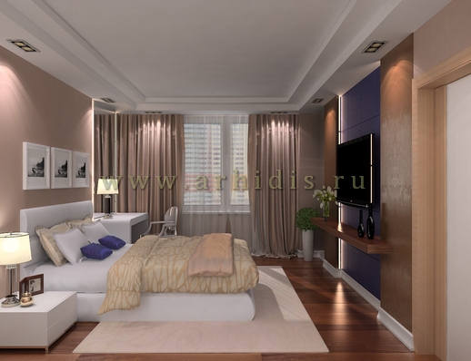 Дизайн спальни квартиры в современном стиле